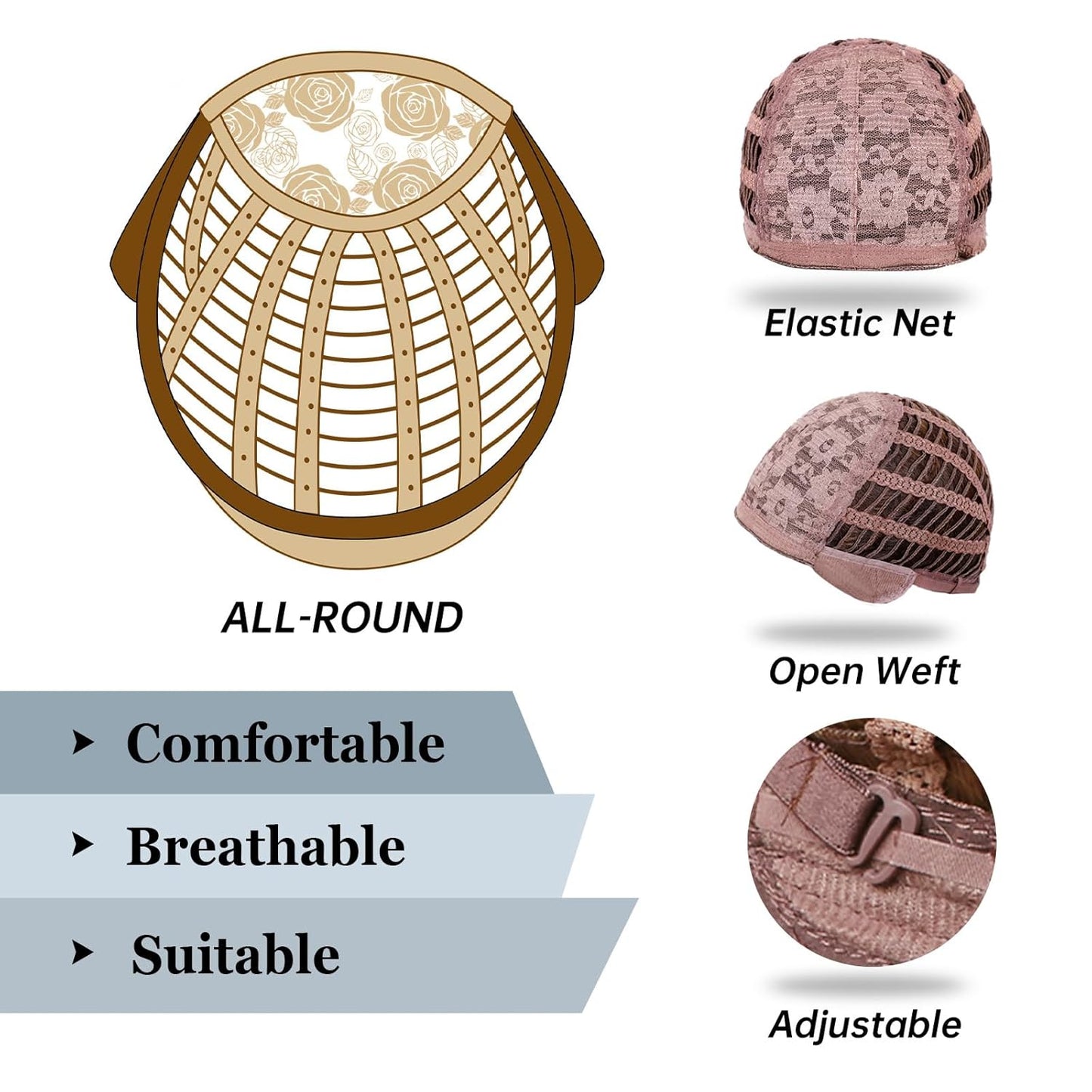 Short Bob Human Hair Wig(Gradient Brown, 8 Inch)