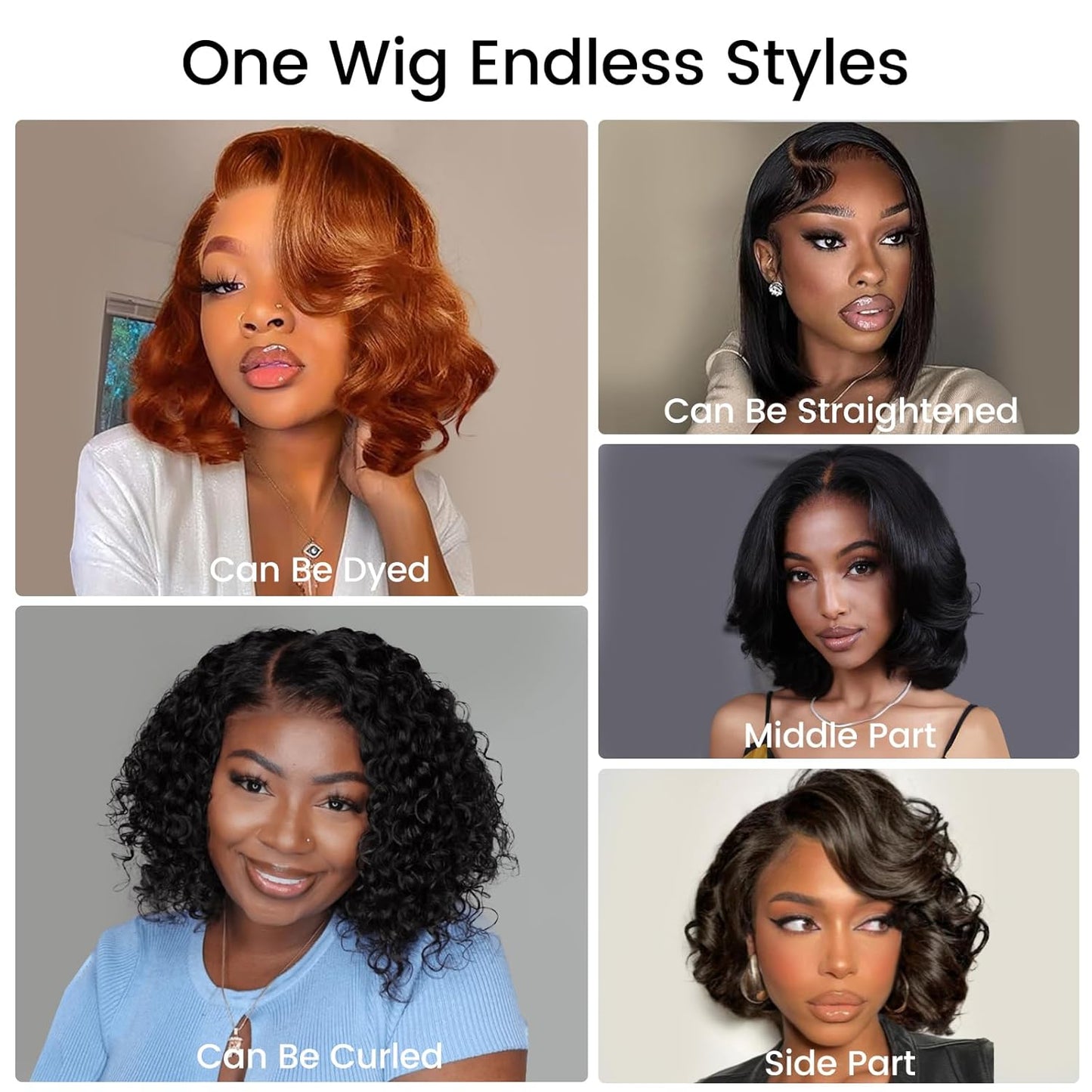 Glueless Body Wave Short Bob Wigs Human Hair Wig
