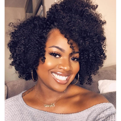 ✨ WIG SALE! ✨Buy two or more and get 15% OFF! 💥 Short Kinky Curly Wigs Side Part Afro Curly Wig