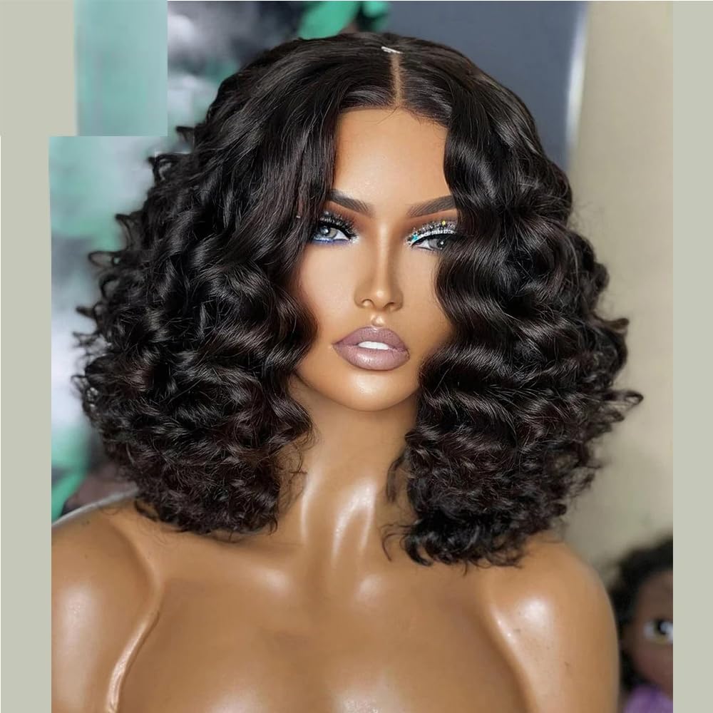 Short Deep Wave Brazilian Remy Human Hair Wigs