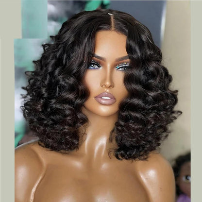 Short Deep Wave Brazilian Remy Human Hair Wigs