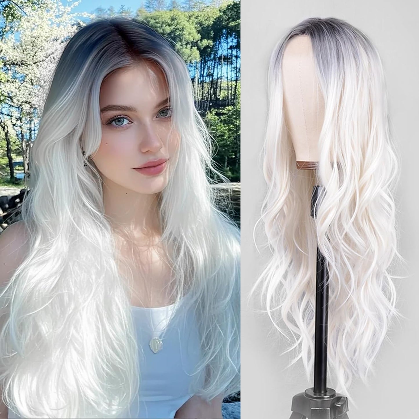 ✨ WIG SALE! ✨Buy two or more and get 15% OFF! 💥 26 Inch Middle Part Curly Wavy Wig