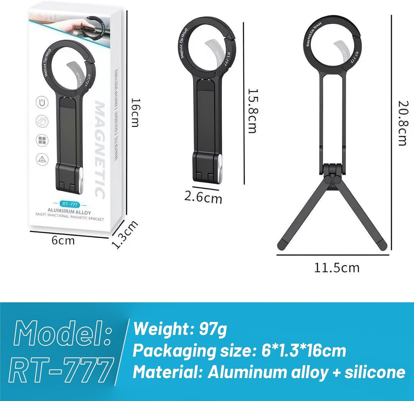 ✨ Daily Sale! ✨ Foldable Mini Tripod Carabiner Magnetic Holder