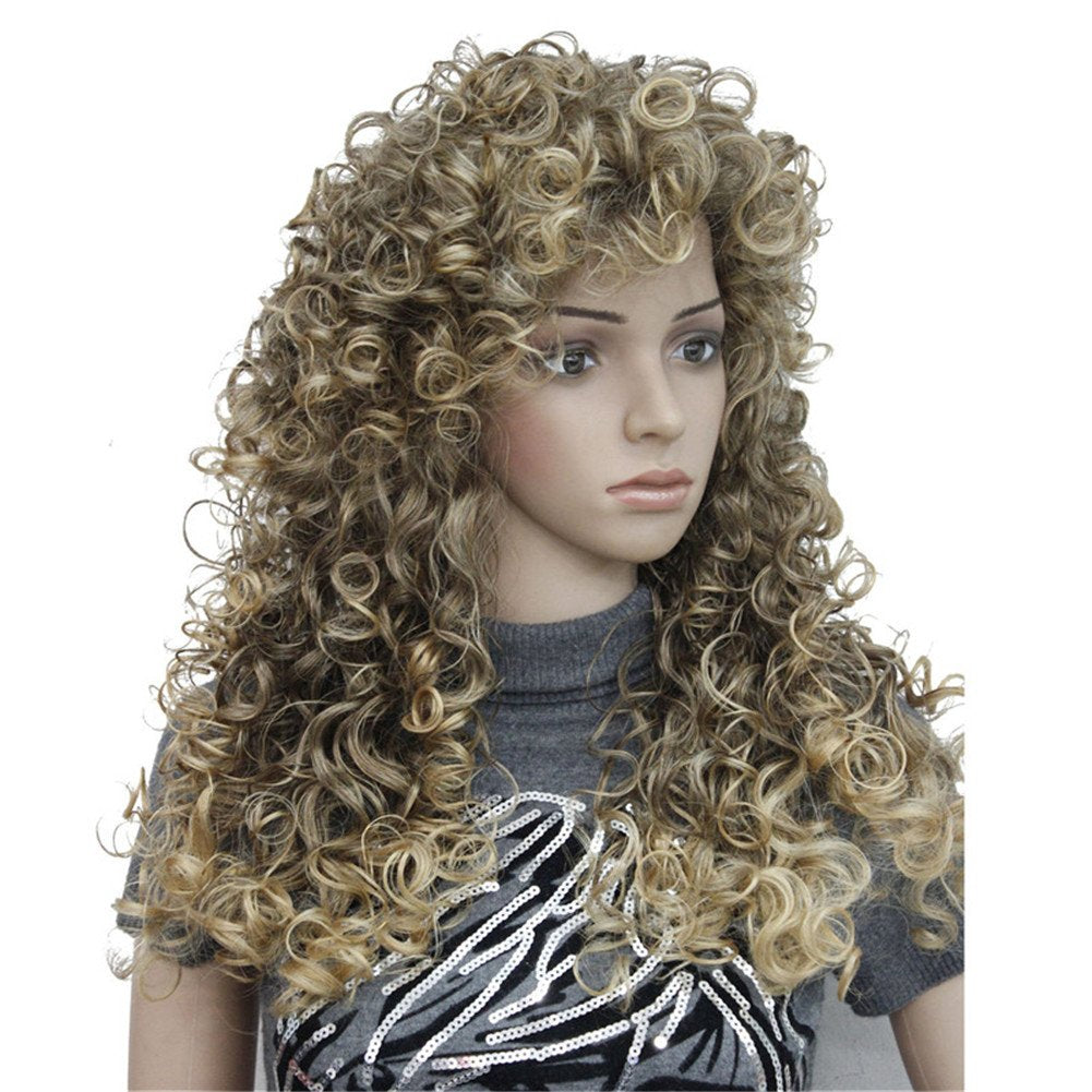 Long Curly Wig Synthetic Hair Heat Resistant Cosplay Women Wigs