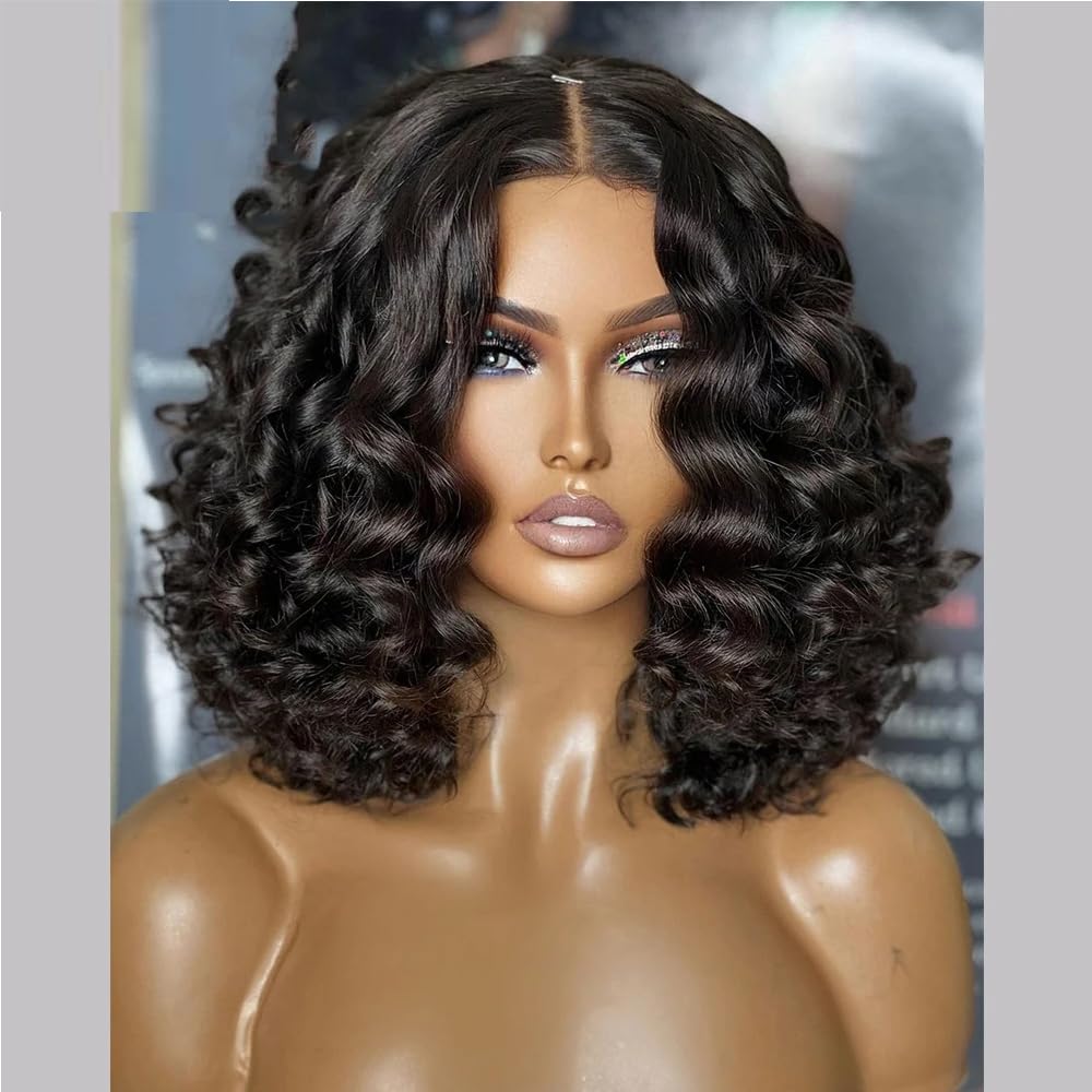 Short Deep Wave Brazilian Remy Human Hair Wigs
