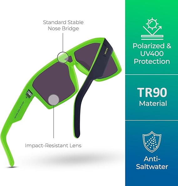 Men’s Polarized Sunglasses - Curved Shield Frame UV Protection Glasses