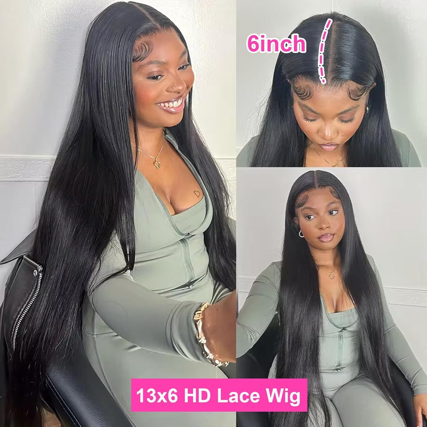 ✨ WIG SALE! ✨Buy two or more and get 15% OFF! 💥 Glueless Lace Front Straight Human Hair Wig