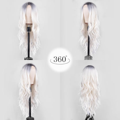 ✨ WIG SALE! ✨Buy two or more and get 15% OFF! 💥 26 Inch Middle Part Curly Wavy Wig