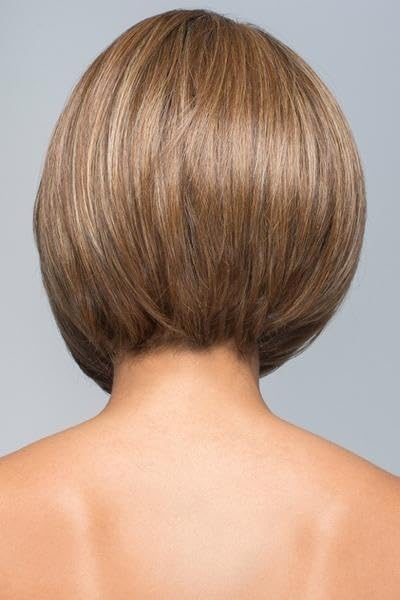 Short Bob Human Hair Wig(Gradient Brown, 8 Inch)