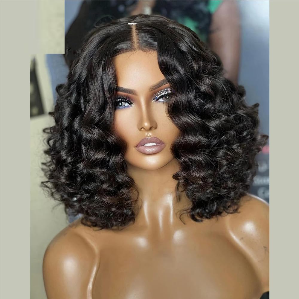 Short Deep Wave Brazilian Remy Human Hair Wigs