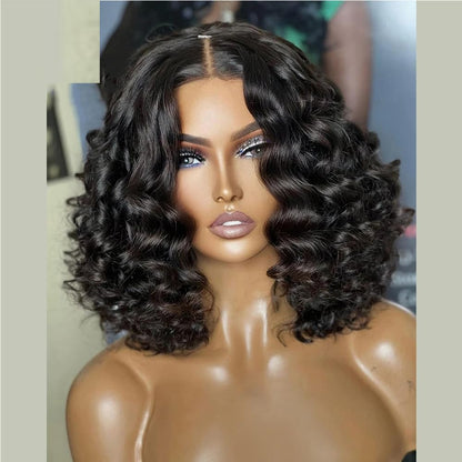 Short Deep Wave Brazilian Remy Human Hair Wigs