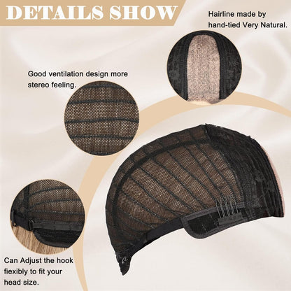 Long Ombre Wavy Wig for Women 26 Inch Middle Part Curly Wavy Wig