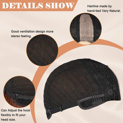 Long Ombre Wavy Wig for Women 26 Inch Middle Part Curly Wavy Wig