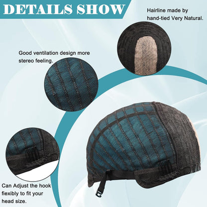 Long Ombre Wavy Wig for Women 26 Inch Middle Part Curly Wavy Wig