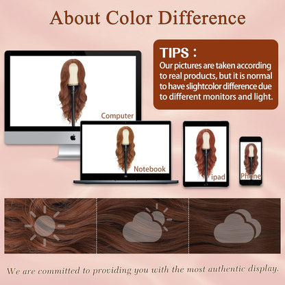 Long Ombre Wavy Wig for Women 26 Inch Middle Part Curly Wavy Wig