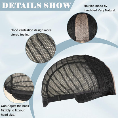 Long Ombre Wavy Wig for Women 26 Inch Middle Part Curly Wavy Wig