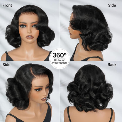 Glueless Body Wave Short Bob Wigs Human Hair Wig