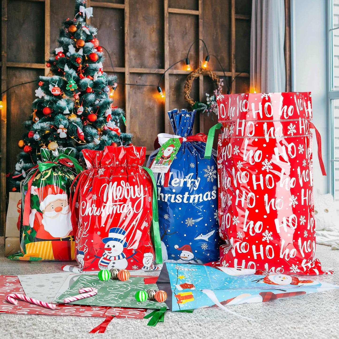 ✨SALE! ✨Buy two or more and get 15% OFF! 💥 38PCS Christmas Drawstring Gift Bags