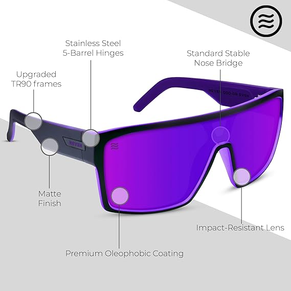 Men’s Polarized Sunglasses - Curved Shield Frame UV Protection Glasses