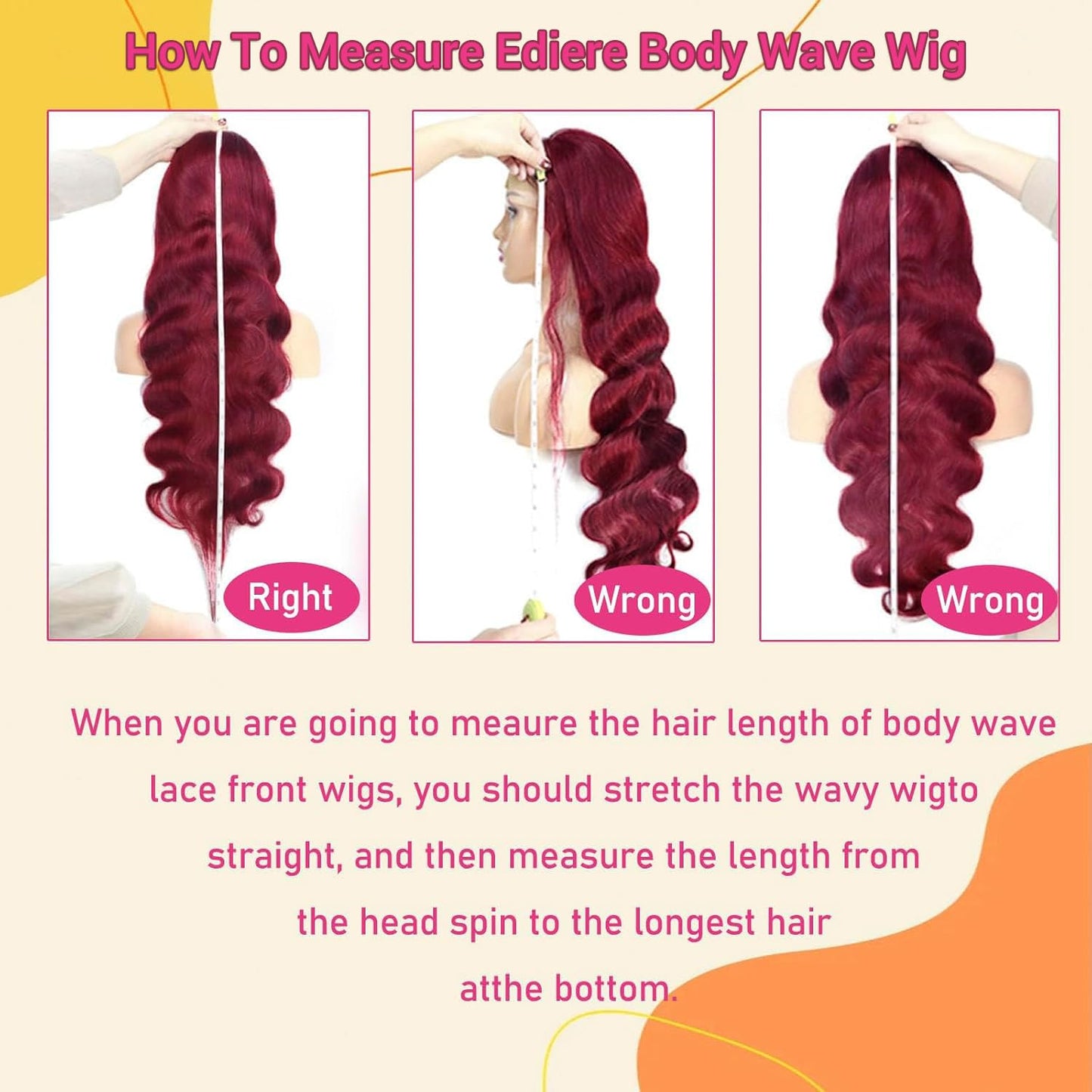 ✨ WIG SALE! ✨ Buy two or more and get 15% OFF! 💥 Body Wave Human Hair Lace Front Wig