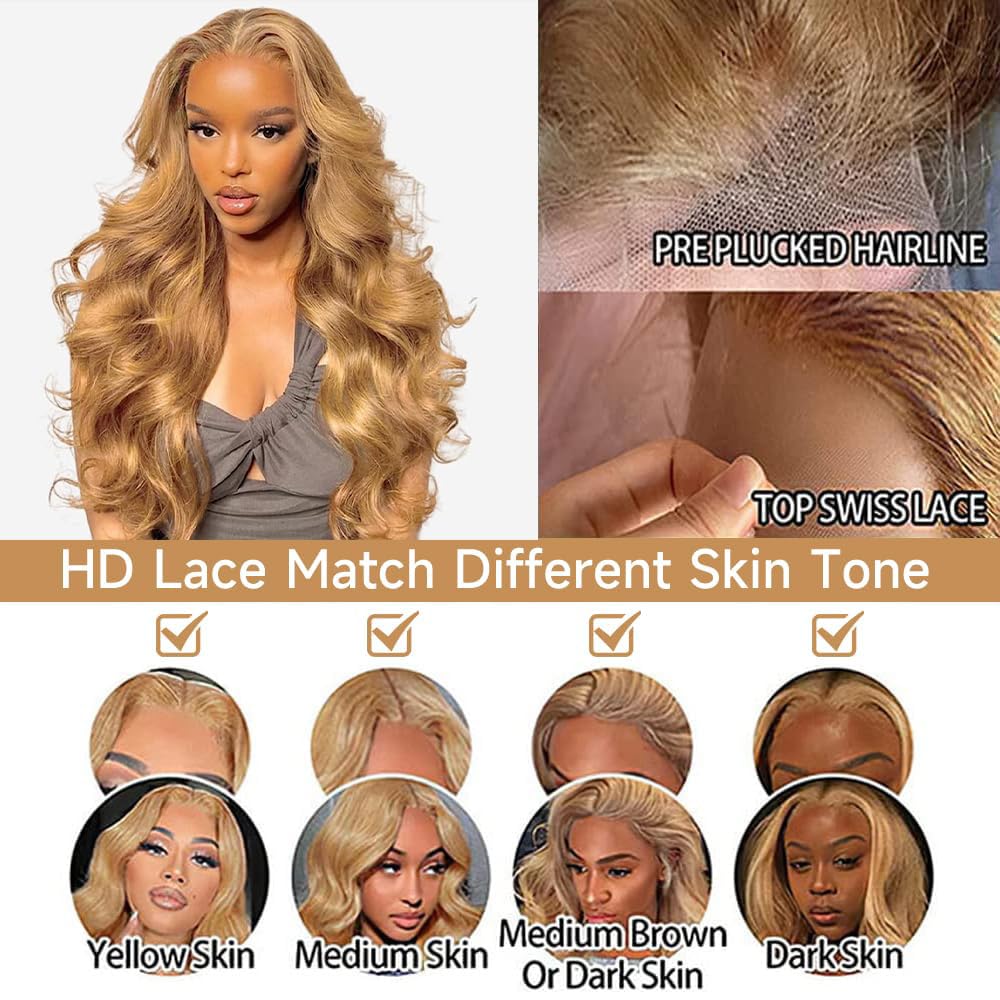 ✨ WIG SALE! ✨ Buy two or more and get 15% OFF! 💥 Body Wave Human Hair Lace Front Wig