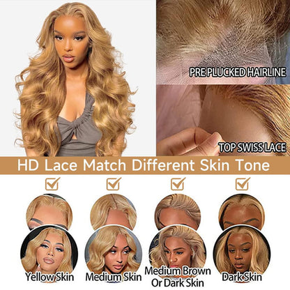 ✨ WIG SALE! ✨ Buy two or more and get 15% OFF! 💥 Body Wave Human Hair Lace Front Wig