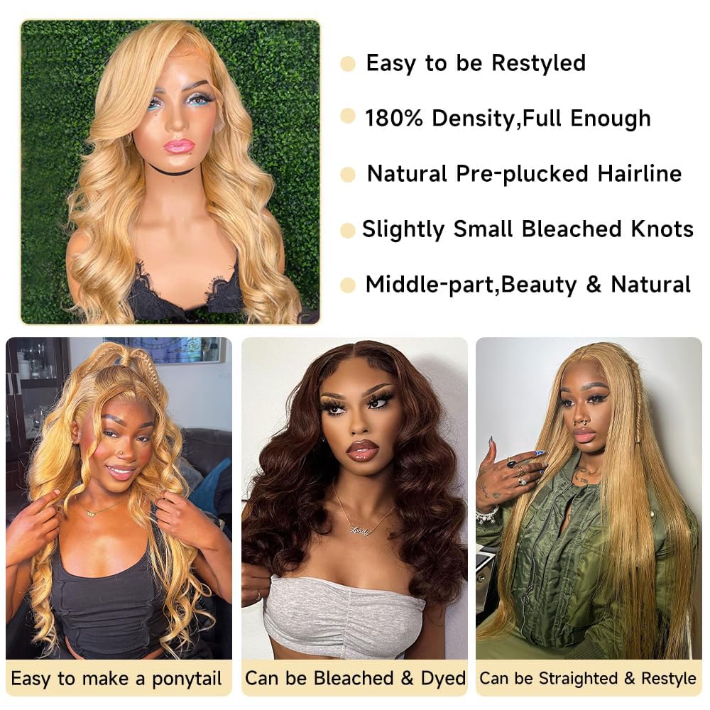 ✨ WIG SALE! ✨ Buy two or more and get 15% OFF! 💥 Body Wave Human Hair Lace Front Wig