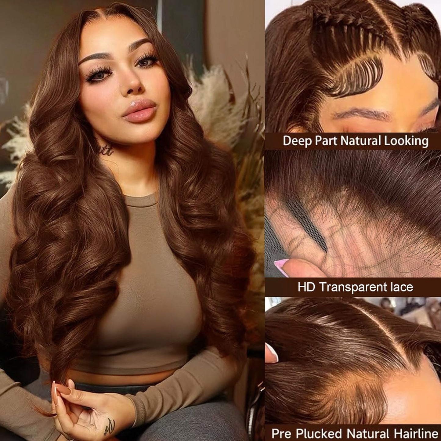 ✨ WIG SALE! ✨ Buy two or more and get 15% OFF! 💥 Body Wave Human Hair Lace Front Wig