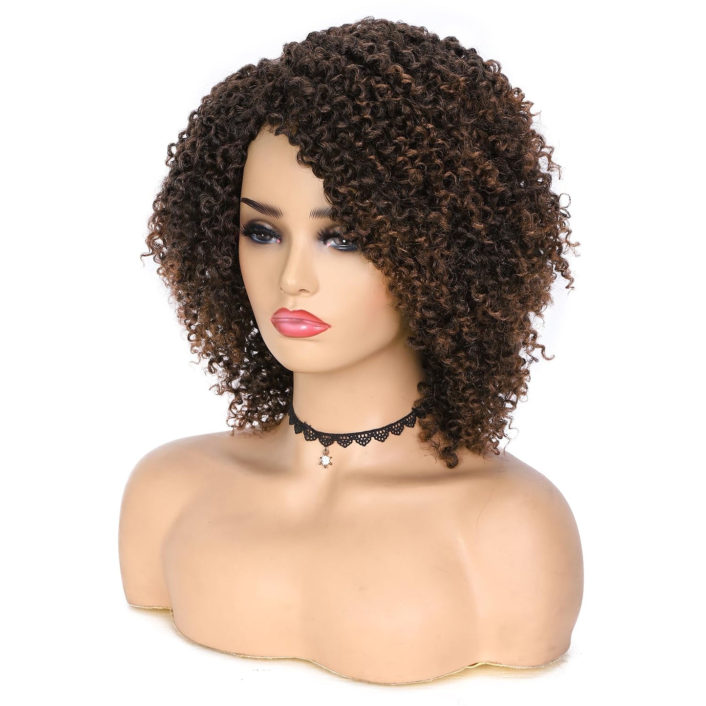 ✨ WIG SALE! ✨Buy two or more and get 15% OFF! 💥 Short Kinky Curly Wigs Side Part Afro Curly Wig