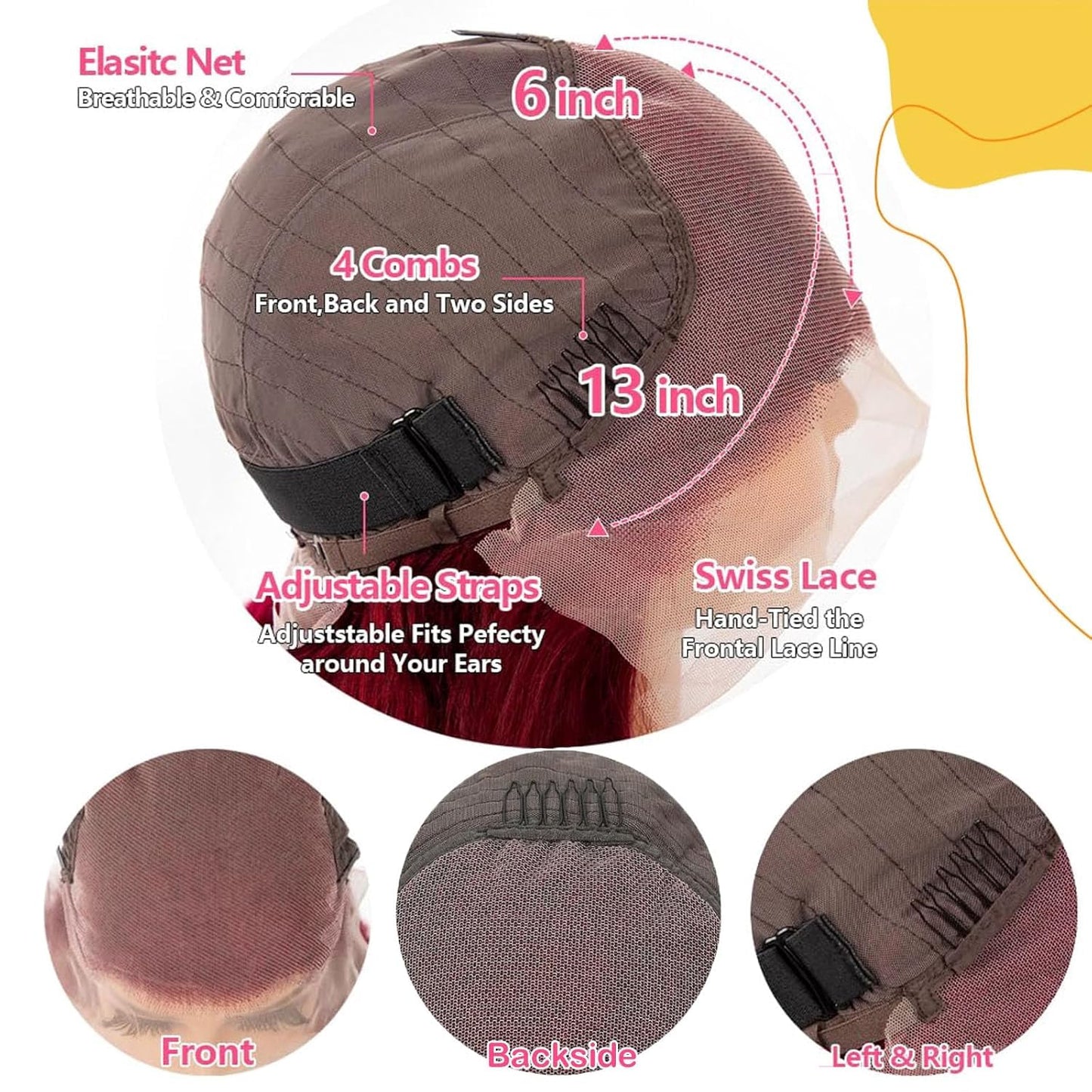 ✨ WIG SALE! ✨ Buy two or more and get 15% OFF! 💥 Body Wave Human Hair Lace Front Wig