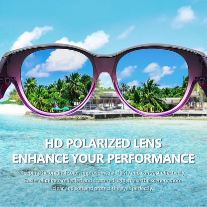 Sunglasses Fit Over Glasses for Women,Protection Sun Glasses Trendy Round Cat Eye.