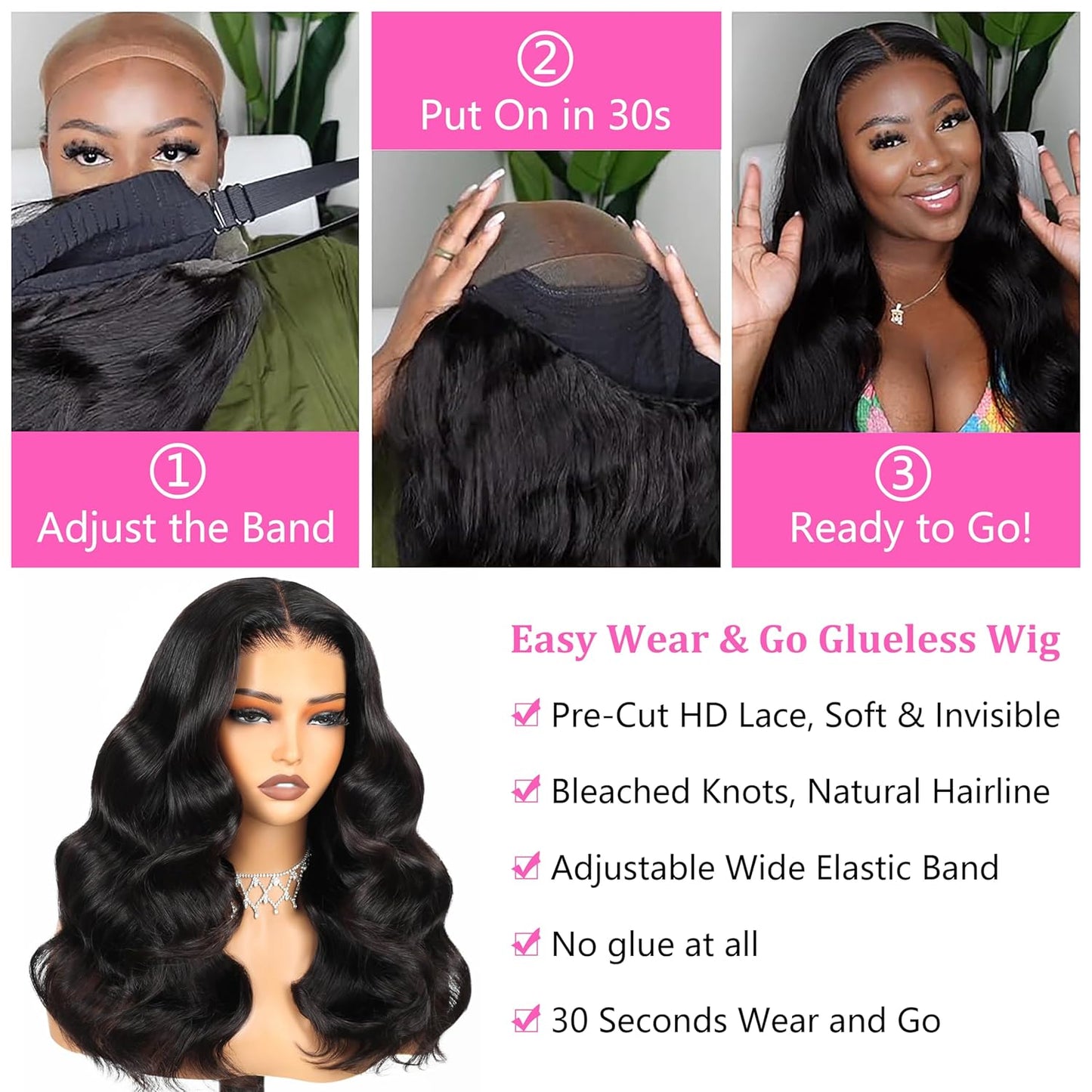 ✨ WIG SALE! ✨ Buy two or more and get 15% OFF! 💥 Wear & Go 7x5 Glueless Wig