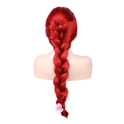28 Inches Long Curly Wavy Red Wig Cosplay Wigs For Women-Red
