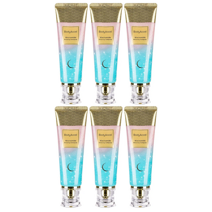 Niacinamide Whitening Toothpaste – Natural Whitening Toothpaste with Niacinamide, Gentle Formula for Brighter Teeth & Fresh Breath, 3-Pack